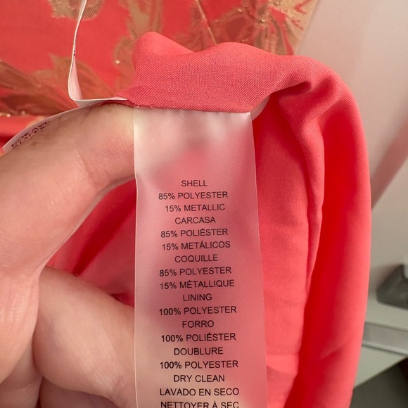 Vince Camuto Jacquard Cap-Sleeve Metallic Fit and Flare Dress Size 6 - Picture 6 of 12